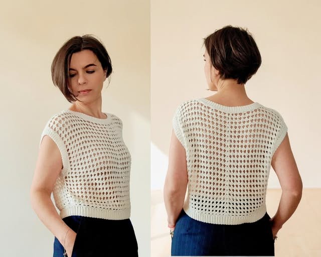 Lire la suite à propos de l’article 1 Magnifique Top au crochet en fil bambou – Tutoriel complet pas à pas